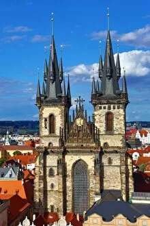 Prague, Czech Republic Collection: Church of our Lady before Tyn, Old Town Square, Prague, Czech Republic