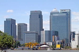 City of London skyline of the Central Business District, Central Business District of Canary Wharf, London