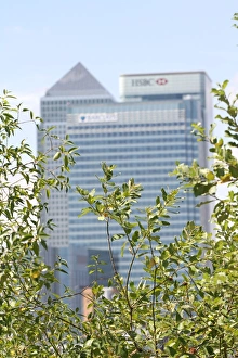 City of London skyline of the Central Business District, Central Business District of Canary Wharf, London