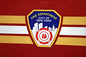 Images Dated 20th October 2013: City of New York Fire Department, Fire Brigade sign, New York. America