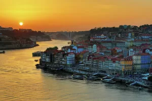 Porto, Portugal Collection: The City of Porto and the River Douro at sunset, Porto, Portugal
