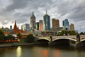 General view of the city skyline, Melbourne, Victoria, Australia