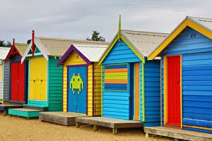 Australia Collection: Colourful beach huts on Dendy Street Beach, Brighton, City of Bayside, Victoria