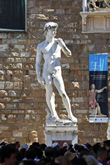 Copy of the Michelangelos Statue of David in the Piazza della Signoria, Florence Copy of the Michelangelos Statue of David in the Piazza della Signoria, Florence