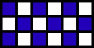Creative Collection: Creative checked pattern of blue and white squares and black boxes background design