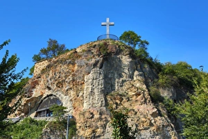 Cross Monument on Gellert Hill in Budapest, Hungary