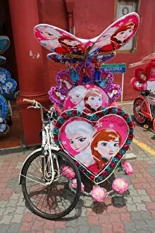 Malacca Collection: Decorated kitsch cycle trishaw rickshaw with soft toys in Malacca, Malaysia