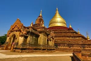Images Dated 1st February 2016: Dhammayazika Pagoda Temple on the Plain of Bagan, Bagan, Myanmar (Burma)