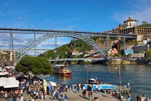 dom luis i metal arch bridge porto portugal