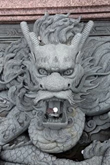 Penang, Malaysia Collection: Dragon Carving at Kek Lok Si Buddhist Temple, Georgetown, Penang, Malaysia