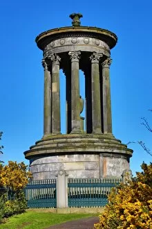 Images Dated 30th April 2016: The Dugald Stewart Monument on Calton Hill in Edinburgh, Scotland, United Kingdom