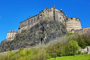 Images Dated 30th April 2016: Edinburgh Castle seen from below in Edinburgh, Scotland