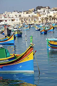 Images Dated 24th March 2012: Fishing boats in Marsaxlokk, Malta