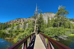 America Collection: Footbridge at Twin Lakes, Mammoth Lakes, California, United States of America