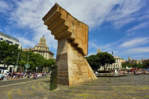 Francesc Macia Monument in the Placa de Catalunya in Barcelona, Spain Francesc Macia Monument in the Placa de Catalunya in Barcelona, Spain