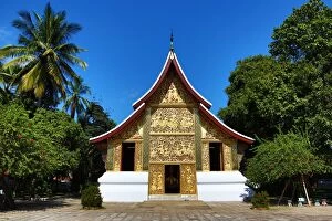 Images Dated 13th September 2015: Funeral chapel of Vat Xieng Thong Temple, Luang Prabang, Laos