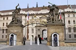 Images Dated 14th March 2011: Gates of Prague Castle in Prague