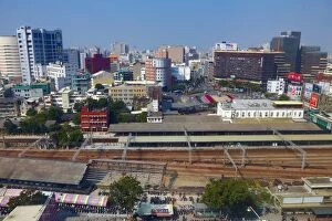 Images Dated 10th February 2015: General skyline view of Tainan and Tainan railway station, Tainan, Taiwan