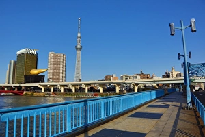 Asahi Beer Headquarters with a gold flame, Asakusa, Tokyo, Japan