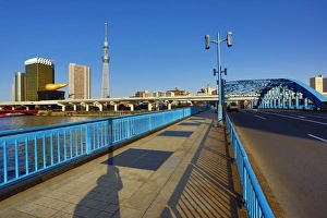 Asahi Beer Headquarters with a gold flame, Asakusa, Tokyo, Japan