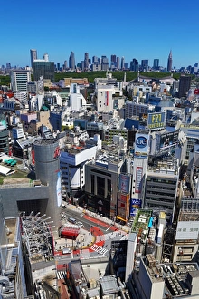 General view of the city skyline of Shinjuku seen from Shibuya, Tokyo, Japan General view of the city skyline of Shinjuku seen from Shibuya, Tokyo, Japan