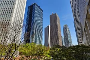Images Dated 4th April 2013: General view of high rise office buildings and skyscrapers of the city skyline of Shinjuku, Tokyo