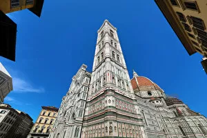 Images Dated 5th September 2019: Giottos Bell Tower and the Duomo, the Cathedral of Santa Maria del Fiore, Florence