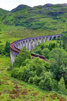 Scotland Collection: Glenfinnan viaduct, railway viaduct for the West Highland Line, Glenfinnan, Inverness-shire