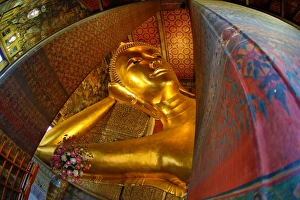 Golden Buddha statues at Wat Pho temple, Bangkok, Thailand