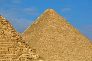 Egypt Collection: The Great Pyramid of Khufu (or Cheops) and the Pyramid of Khafre (or Chephren) on the Giza Plateau