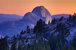 America Collection: Half Dome mountain at sunset in Yosemite Valley, California, USA