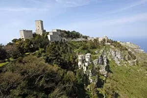Sicily Collection: Hilltop view of Erice, Sicily, Italy