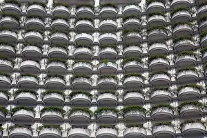 Images Dated 1st June 2013: Hotel balconies on a building, Bangkok, Thailand