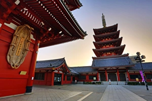 Japanese Pagoda silhouette at sunset at the Sensoji Asakusa Kannon Temple, Tokyo, Japan Japanese Pagoda silhouette at sunset at the Sensoji Asakusa Kannon Temple, Tokyo, Japan