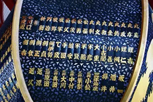Images Dated 2015 July: Japanese writing at Asakusa Jinja Shinto Shrine, Tokyo, Japan