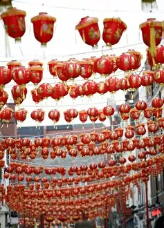 Light Collection: Lanterns in Chinatown for Chinese New Year, in London, England