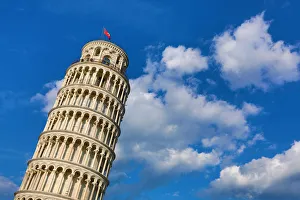 Leaning Tower of Pisa and clouds, Pisa, Italy