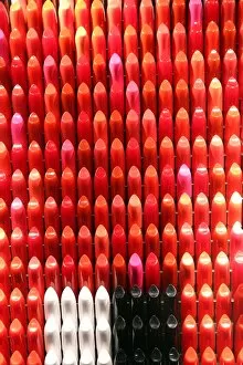 Images Dated 27th March 2013: Lipstick display in Ginza, Tokyo, Japan