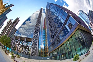 Lloyds of London and Leadenhall Cheesegrater Building, London Lloyds of London and Leadenhall Cheesegrater Building, London