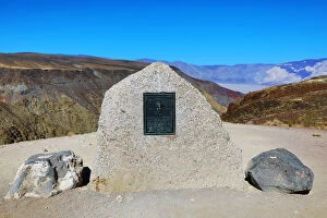 America Collection: Memorial for Father John J Crowley at Padre Crowley Point, Death Valley National Park