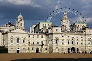 Millennium Eye behind Horseguards Parade, London, England