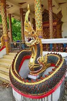 Images Dated 16th April 2014: Naga statue at Wat Lam Chang Temple in Chiang Mai, Thailand