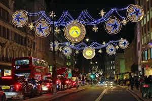 Christmas 2018 Collection: Northbank Christmas lights switched on in The Strand, London