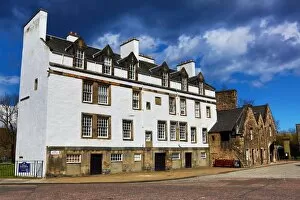 Images Dated 30th April 2016: Old houses on Abbey Strand at the end of the Royal Mile in Edinburgh, Scotland, United
