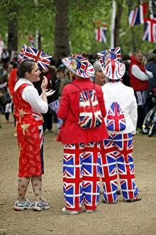 Diamond Jubilee Collection: Patriotic crowds celebrating at the Queen Elizabeth II Diamond Jubilee Celebrations, London