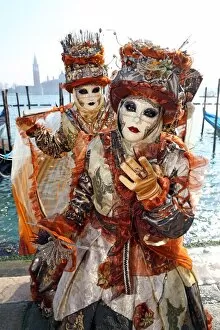Images Dated 10th February 2013: People wearing masks and costumes at the Venice Carnival