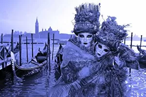 Images Dated 10th February 2013: People wearing masks and costumes at the Venice Carnival