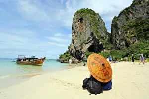 Images Dated 1st December 2012: Phranang Cave Beach, Railay Beach, Krabi, Phuket, Thailand