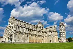 Images Dated 3rd September 2019: Pisa Cathedral and the Leaning Tower of Pisa, Pisa, Italy