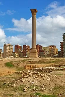 Egypt Collection: Pompeys Pillar, a triumphal memorial column, Alexandria, Egypt